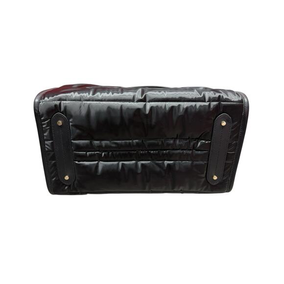 NEW Kate Spade Ella Puffy Black XL Tote Bag Nylon Leather Trim Travel Work Zip - Picture 8 of 9